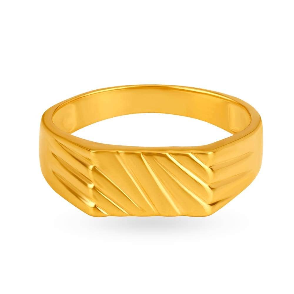 TANISHQ 511003FEGTAA002JA006672 Ribbed 22 Karat Gold Finger Ring