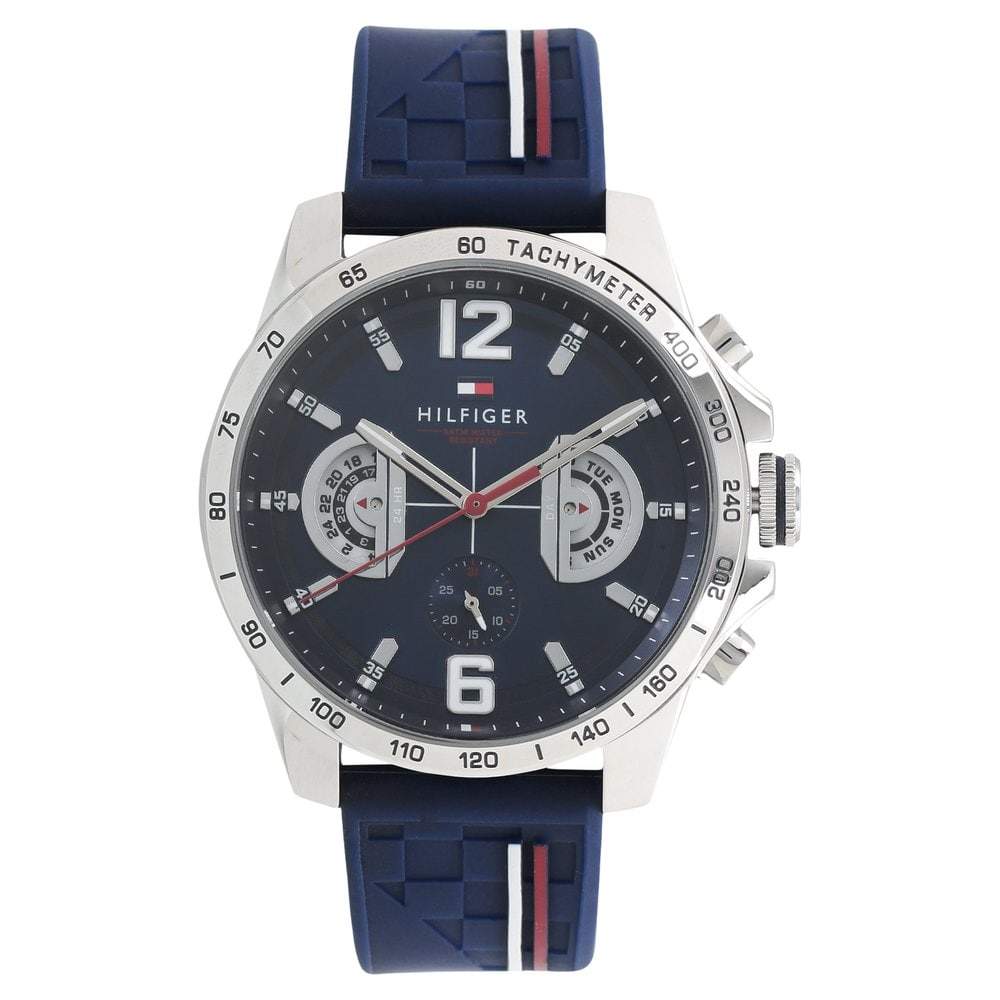 Buy TOMMY HILFIGER Blue Dial Blue Silicone Strap Mens Watches TH1791476 Online Best Price TOMMY HILFIGER Blue Dial Blue Silicone Strap Mens Watches TH1791476 Justdial Shop Online