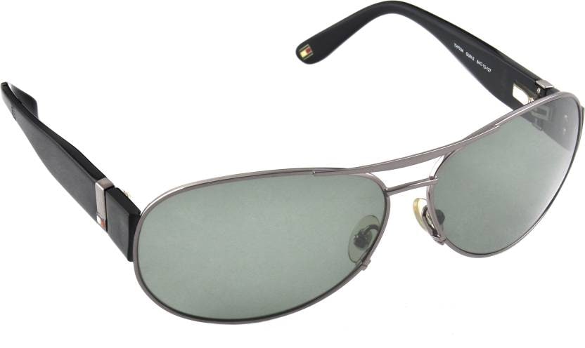 TOMMY HILFIGER TH-7744-GUN-2 Aviator Unisex Sunglasses (Grey) in