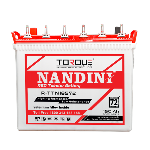 Torque Nandini Red Tubular Inverter Battery 150Ah R-TTN11572 in