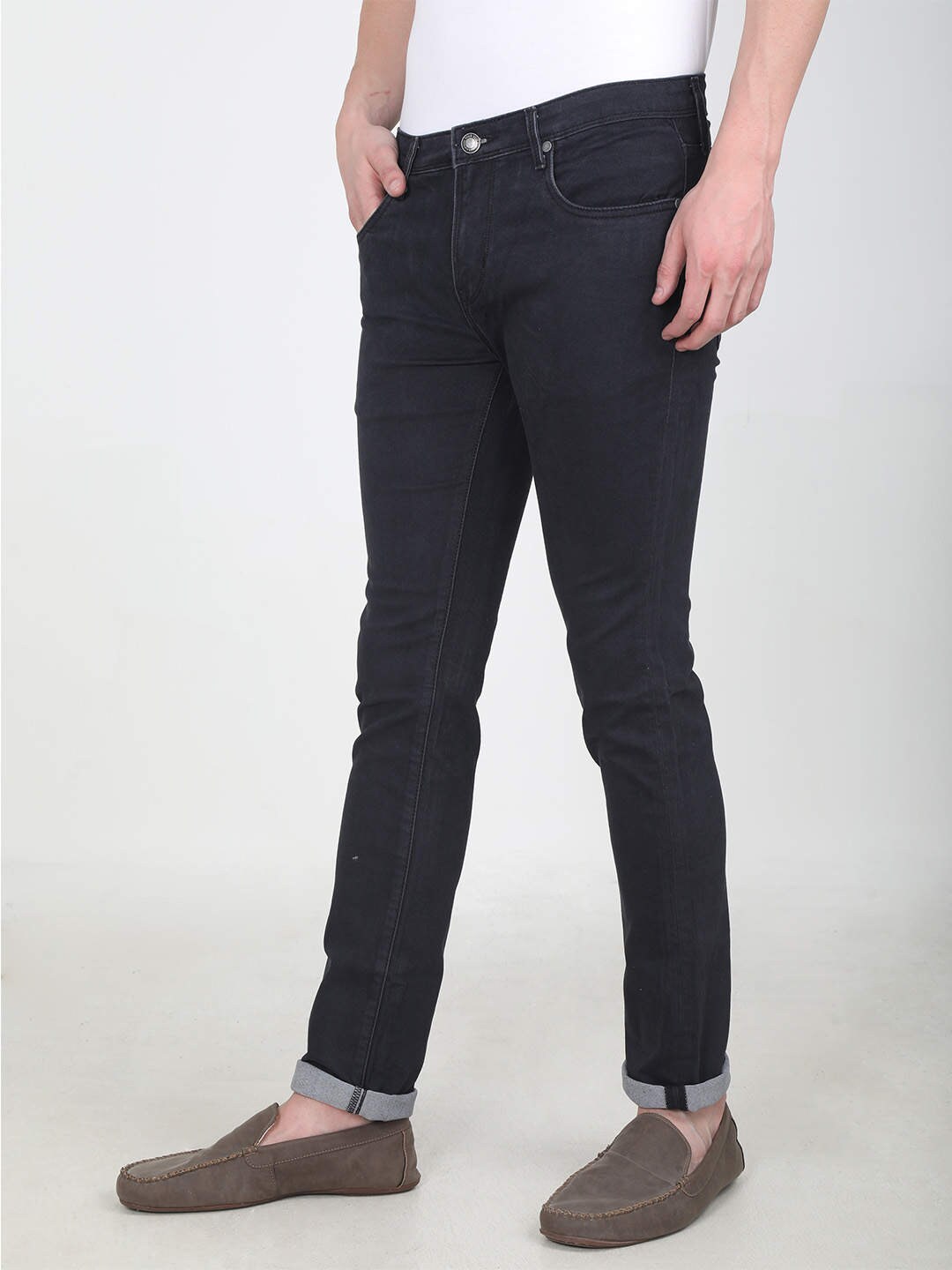 Trigger Mens Slim Fit Jeans (Black) in 