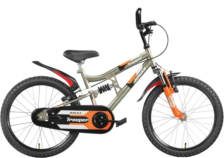 ATLAS Trooperd Shox 20T Bicycle Matte Grey Matte Orange in Delhi at 7 144 7 600 by Kb Bikes Justdial