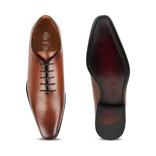 Tresmode Italian Leather Oxford Laceups Formal Shoes 192-Denve in
