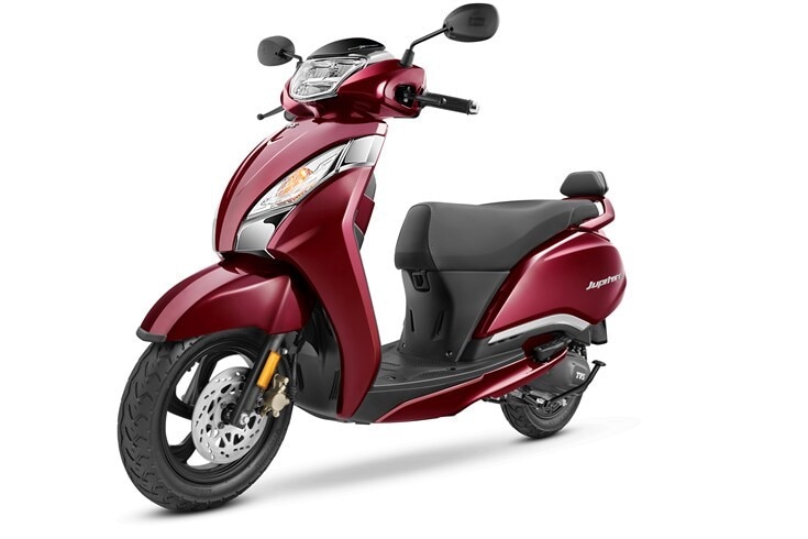 Tvs Jupiter 125 Red Second Hand Scooty in Mumbai at ₹ 60,000