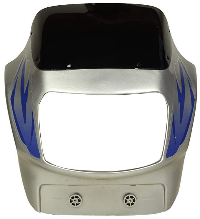 HEAD LIGHT VISOR/MASKTVS VICTOR GX SILVER Indian Bikes, 48 OFF
