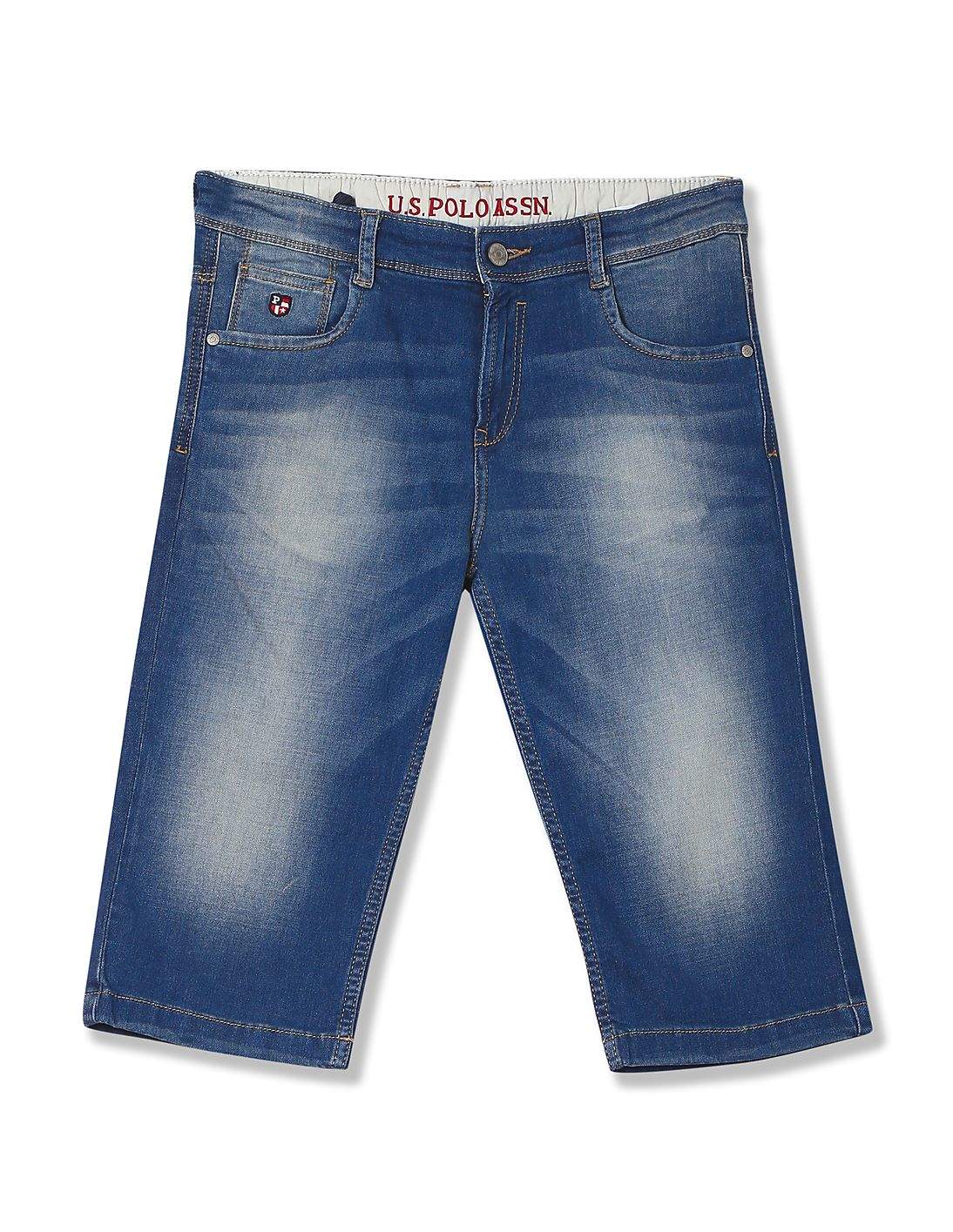 U.S. Polo Assn. Boys 3/4Th Denim Shorts 