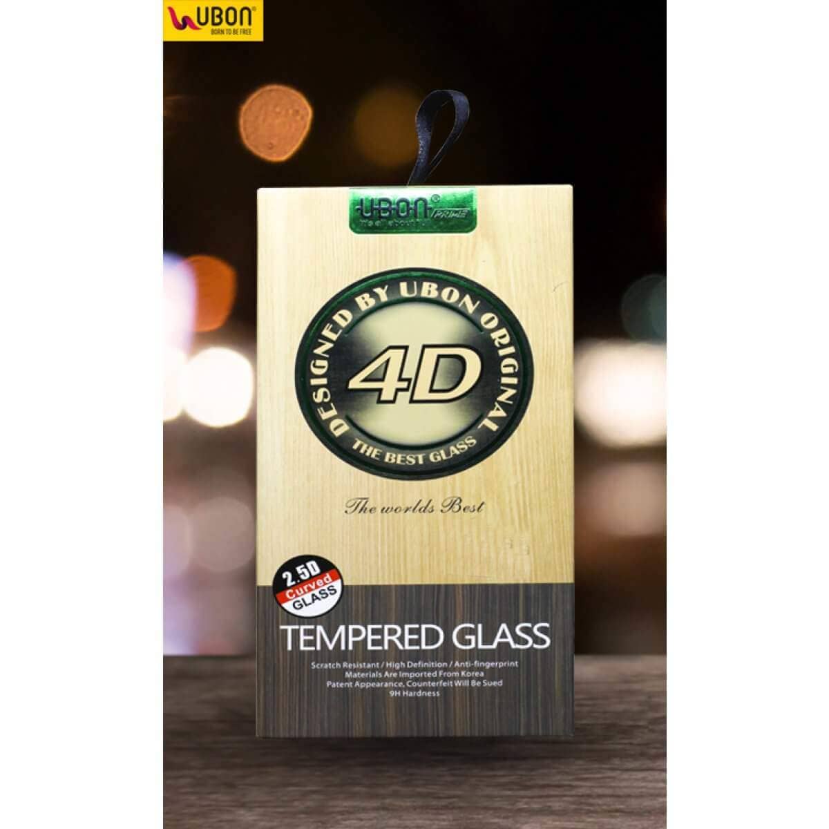 Ubon Moto E4+ 4D Tempered Glass Curved (Gold) in Surat at