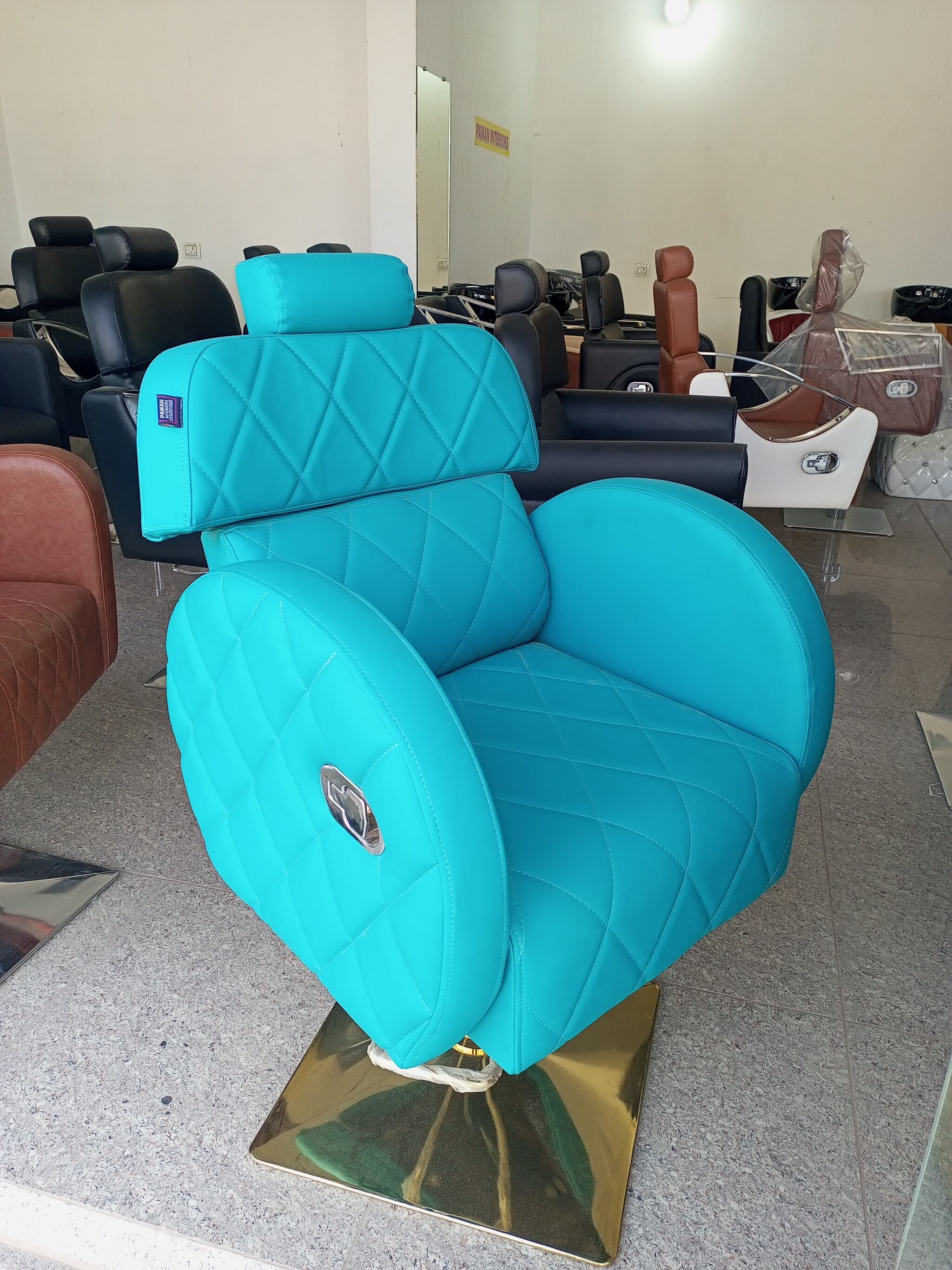 Unisex Salon Chair (Sky Blue) in Delhi at ₹ 6,800 Pc by Srv
