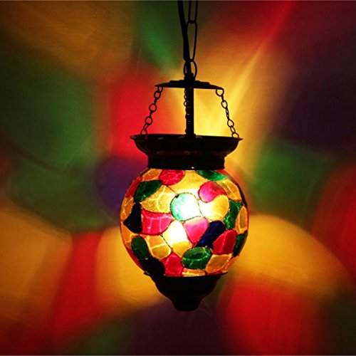 Buy Universal Art Traditional Multi Colour Glass Wall Hanging Lamp 7 5x7 5x8 Inch Features Price Reviews Online In India Justdial