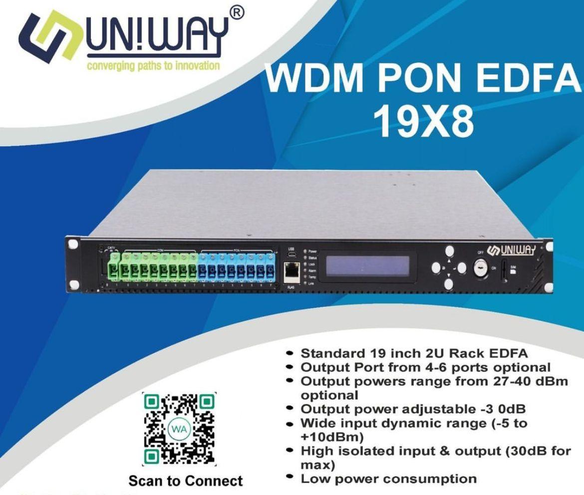 Uniway 8port* 19DBm WDM EDFA in Hissar at best price by Wisdom