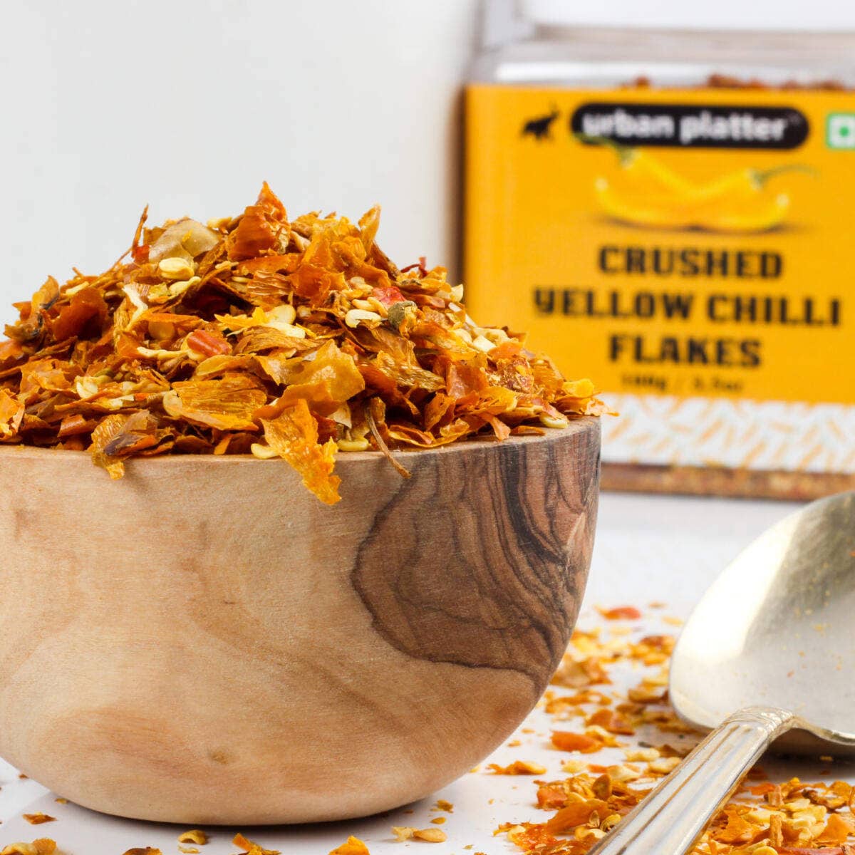 Urban Platter Crushed Yellow Chilly Flakes- 100g Premium
