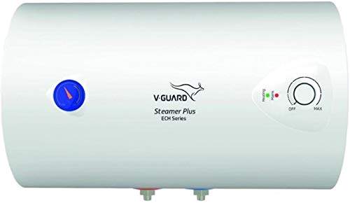 V-Guard Steamer Plus Horizontal Mounting Geyser, 15 ltr (White, 15 Ech) in  Hyderabad at best price by Tulsi Iron Sales Corporation - Justdial