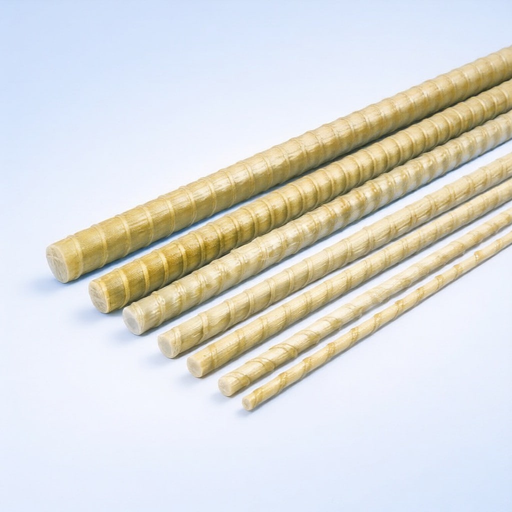 V-tech FRP Rebar, 4-40mm Diameter, High Strength Corrosion Resistant, Fiber Reinforced Polymer