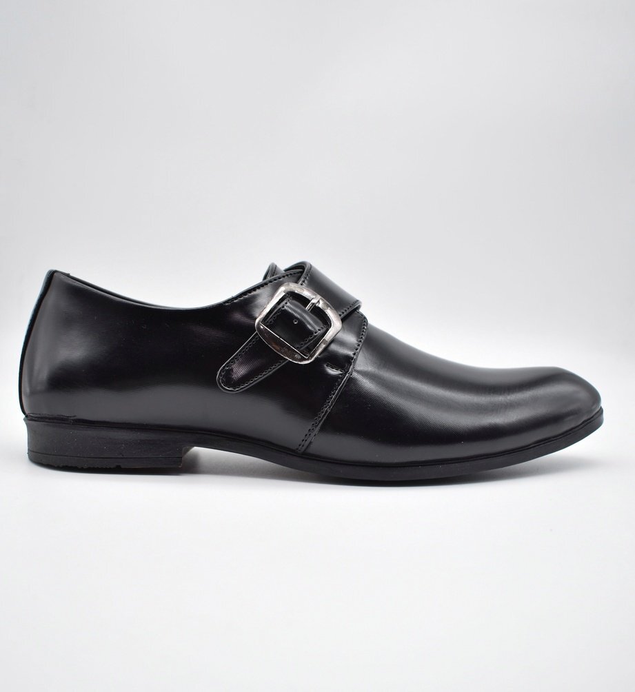 Valenzar Single Monk Strap Shoe (212A, Black) in Ludhiana at