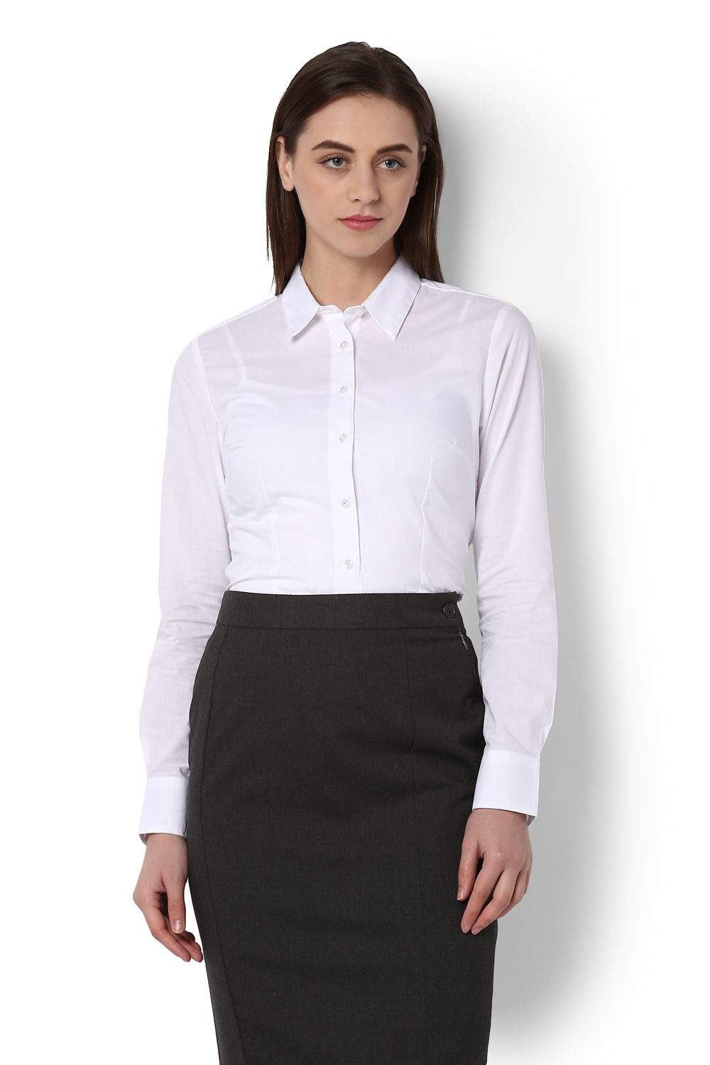 van heusen white dress shirts Men's Classic-Fit Poplin Shirt with a wrinkle Men's Van Heusen White Shirt