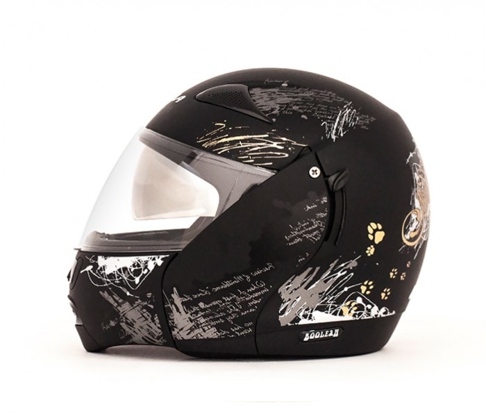 Flip Up Vega Helmet Double Visor VEGA CRUX DUAL VISOR BLACK HELMET