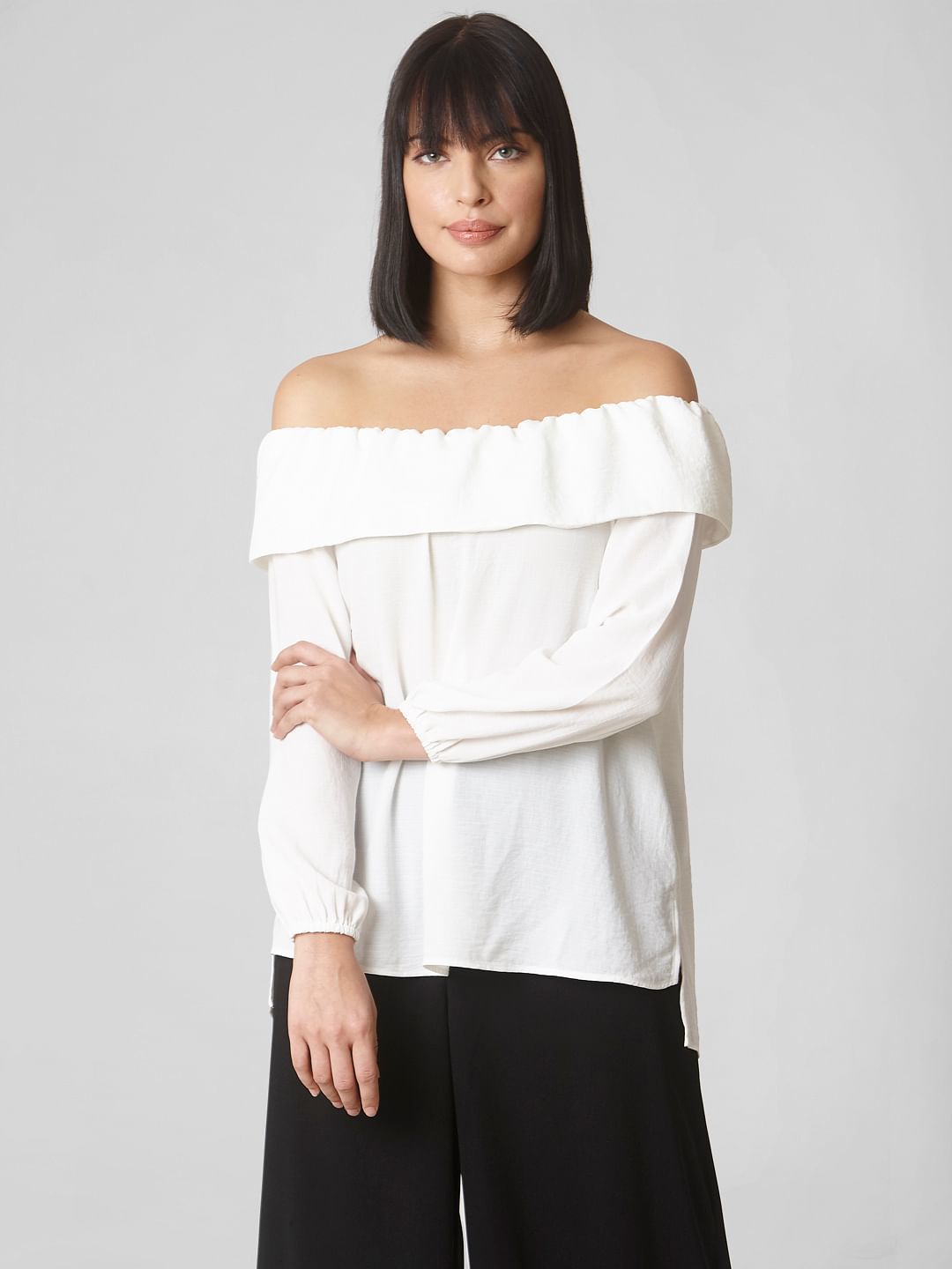 VERO MODA 210891101 Off-Shoulder Top Size Xs (White) in Bangalore