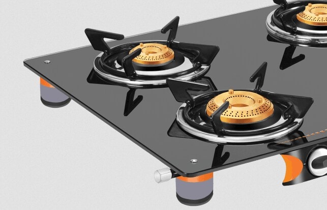 vidiem air pride 4 burner glass top gas stove