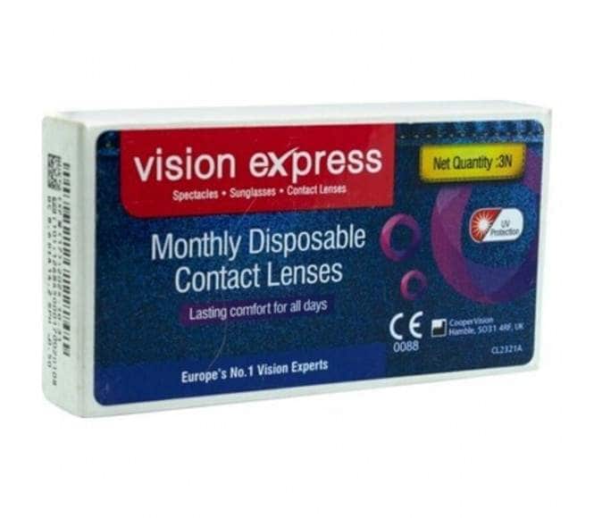 Vision Express Monthly Hydrogel Contact Lenses (3 Lens Pack) in