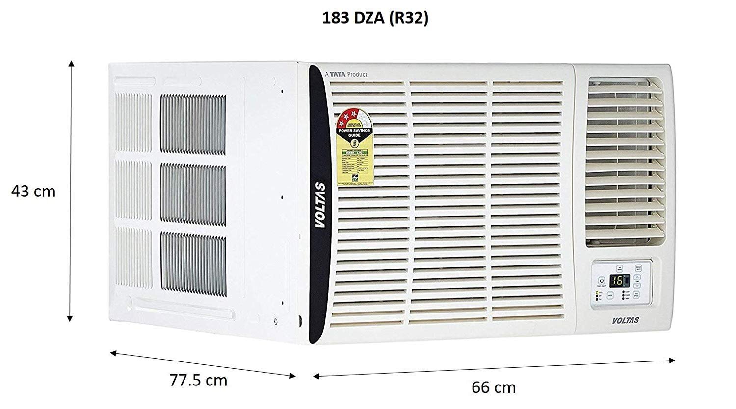 VOLTAS 4011379-183 DZA Window Air Conditioner Ton, Star) in