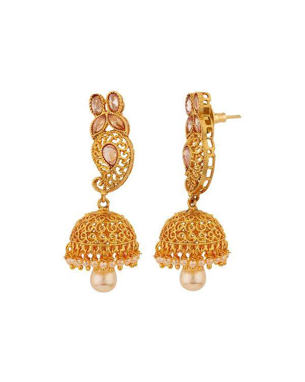 Voylla Golden Reprise Paisley Necklace Set (863030) in Tirupati