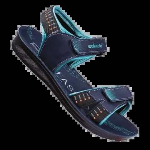 Walkaroo Kolhapuri Chappal Boy Walkmate Boys Blue Orange Sandals