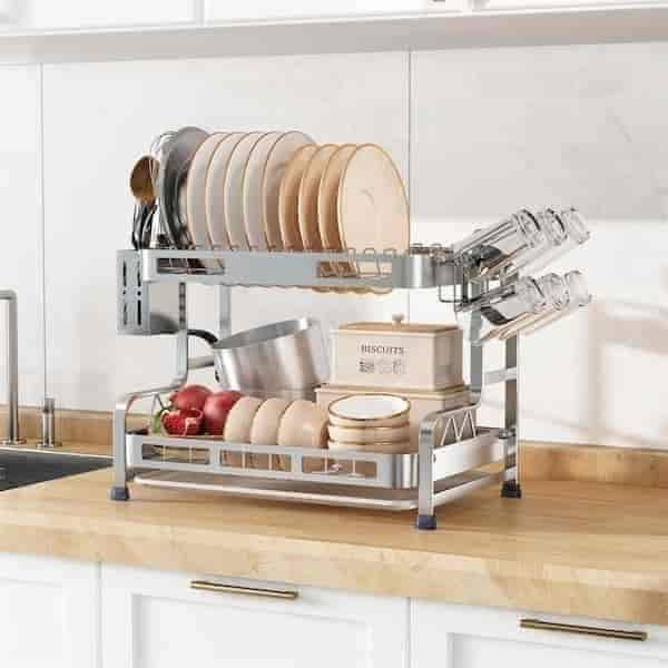Wall Mounted Stainless Steel Dish Rack (Silver) in Bangalore at
