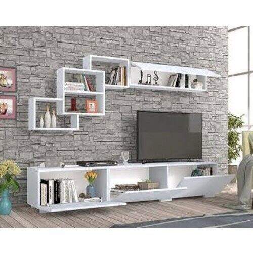 Wall Mounted White Designer Wooden Tv Unit In Patiala At Best By Rawat