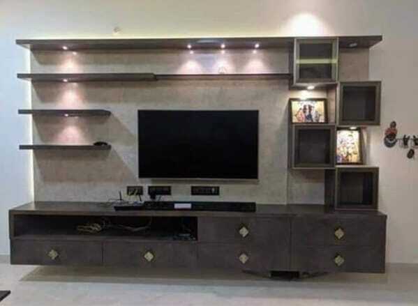 Wall Mounted Wooden TV Unit in Nagpur at ₹ 18,000 Pc by Taj