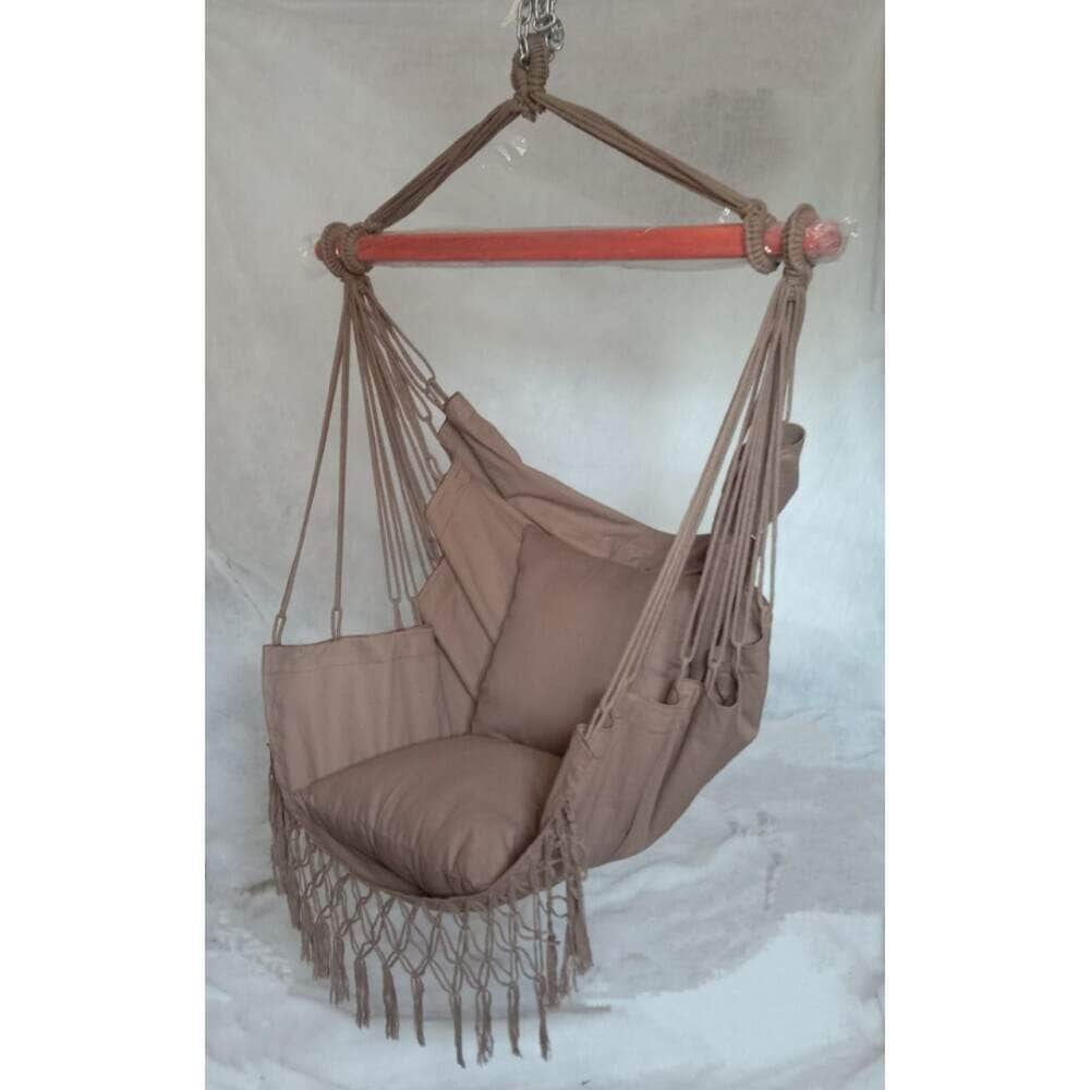 Hangit Macrame Swing Chair with Cotton Cushions in Tirupur at