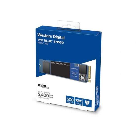 Western Digital WD Blue 500GB SN550 NVMe 2280 SSD in