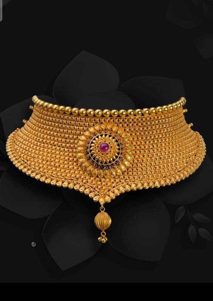 wedding gold choker necklace