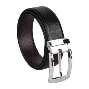 Wenzest Men Formal Black Artificial Leather Reversible Belt in