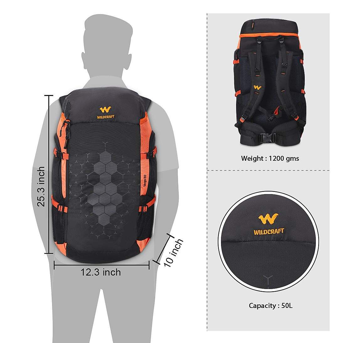 WILDCRAFT Verge 50 3TX09UAN5D9 (Size Free, Black) in Mumbai at