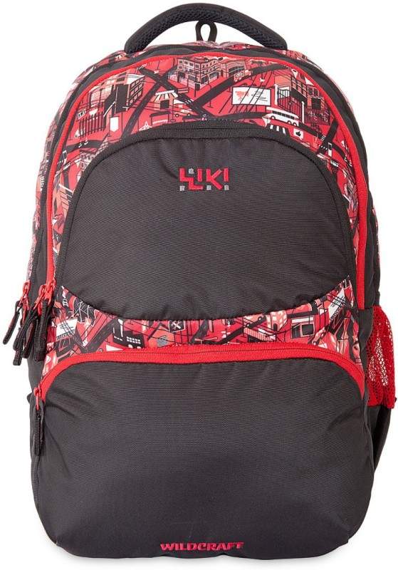 WILDCRAFT Wiki by City Backpack Red 23 L Backpack(Red, Black