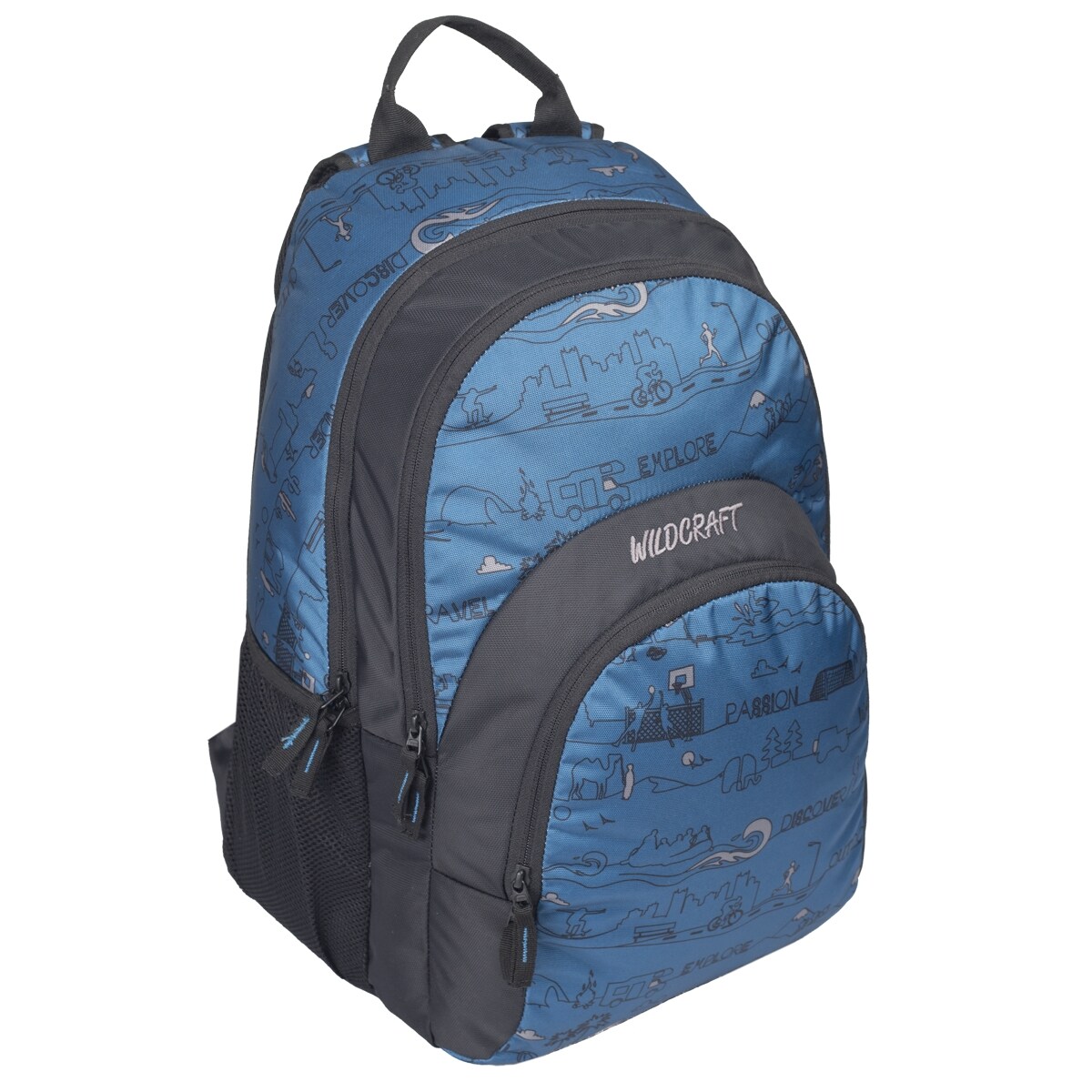 WILDCRAFT Sail Line Drawing Campus Backpack (Blue) in Sangli at