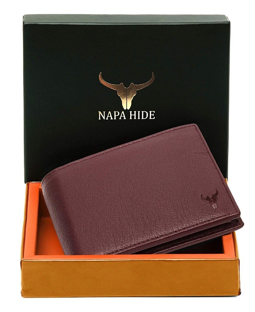 WildHorn Men's Gift Set: Leather Wallet, Pen & Keychain Combo - RFID Blocking, Gift Boxed (GFT 150)