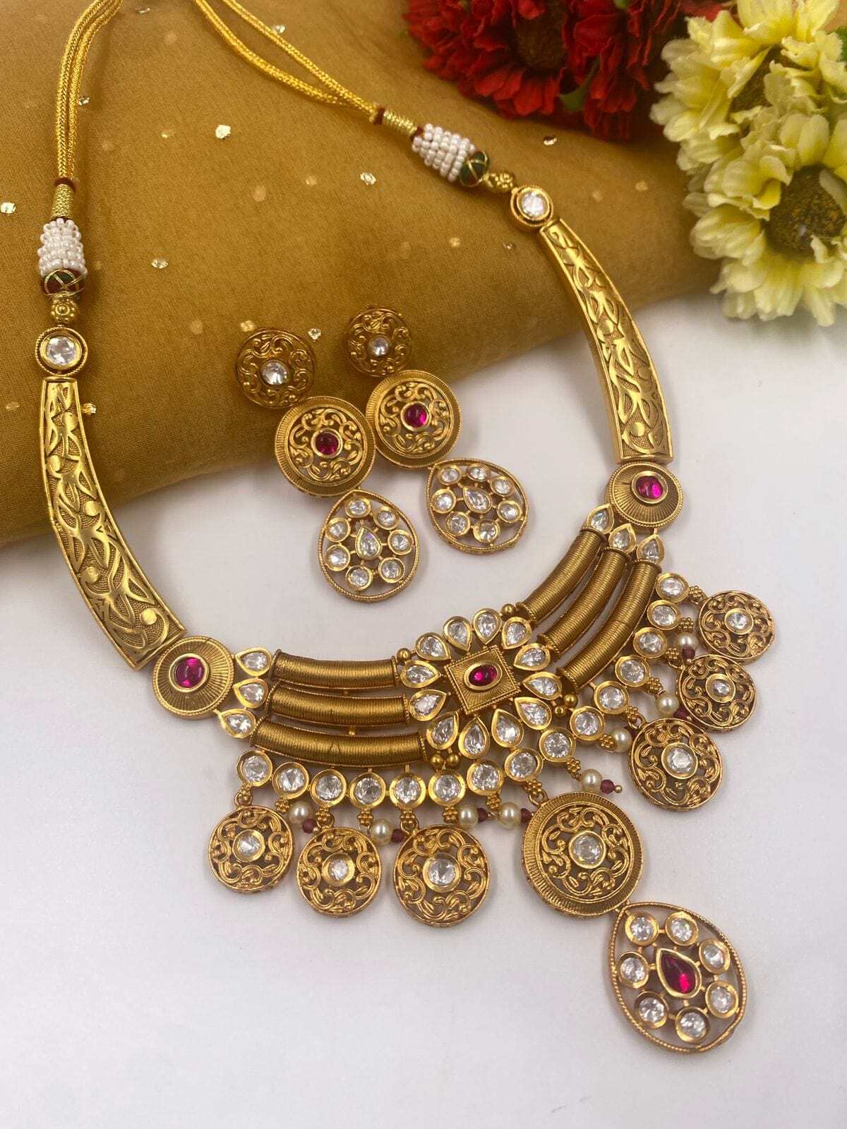 Women Antique Gold Necklace 24 Kt in Chennai at ₹ L ₹ L