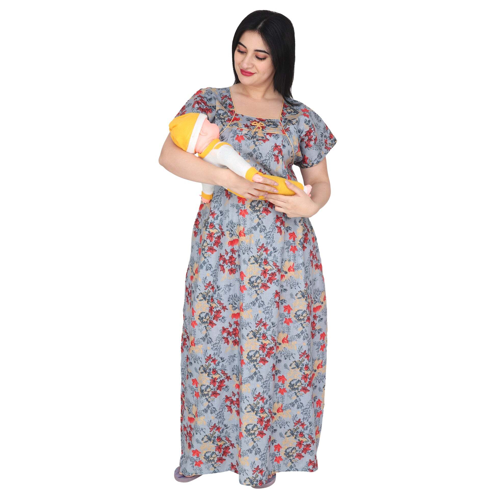 Women Cotton Feeding Nighty Ash XXL Size in Tirupur at ₹ 350