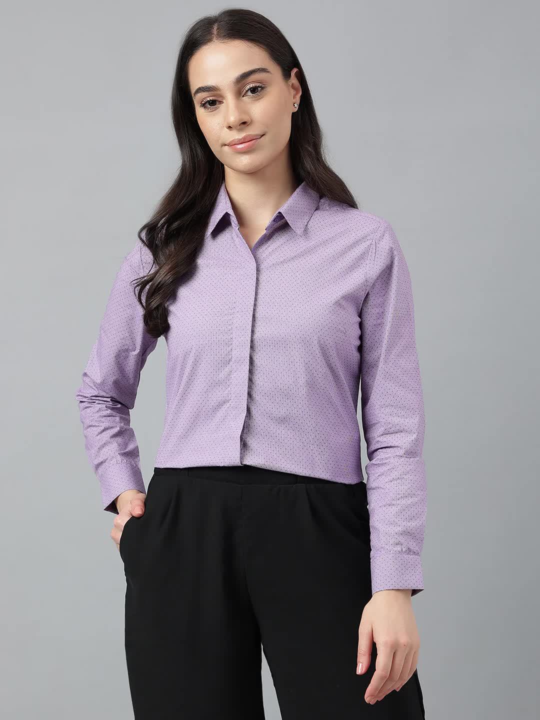Women Cotton Hotel Uniform's Shirt Purple (S-XXL) in Agra at