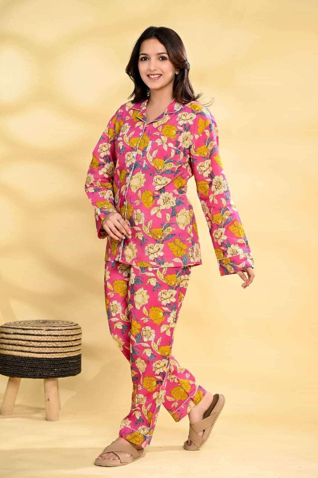 jaipur cotton night dress Jaipuri Printed Cotton Comfortable Night Suit Set at  1249/set | Jaipur