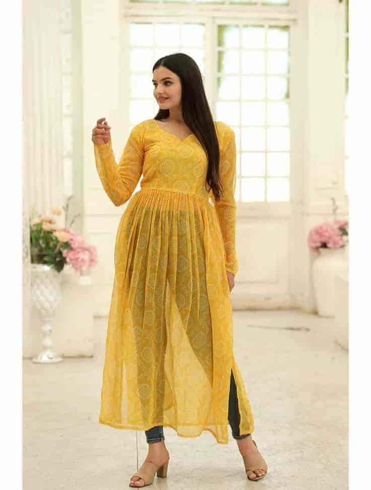 white christmas dresses Blue Sequins Embroidered Georgette Naira Cut Semi Stitched Suit