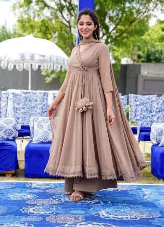 brown dressing table with drawers ROYAL SILK ANARKALI SUIT SET M main image 0