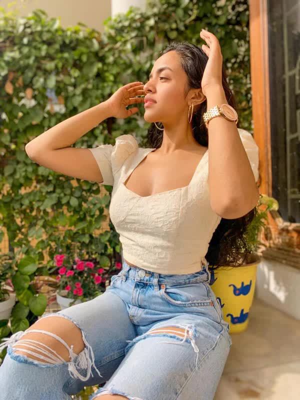 Women Cotton Sweet Heart Neck Crop Top White S in Jaipur at ₹ 950