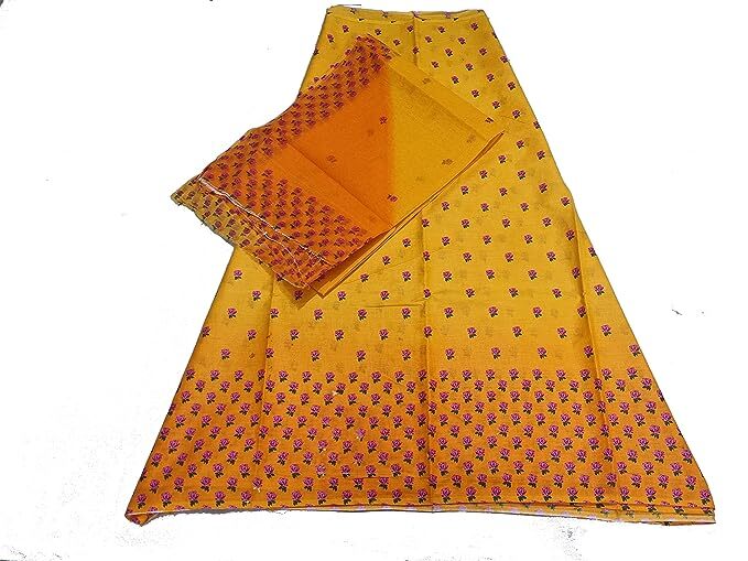 rajputi cotton dress with price Rozy Style Women's Cotton Fabric Embellished Feative Wear Unstitched Rajputi Dress With Dupatta (DarkOrange) : Amazon.in: Fashion