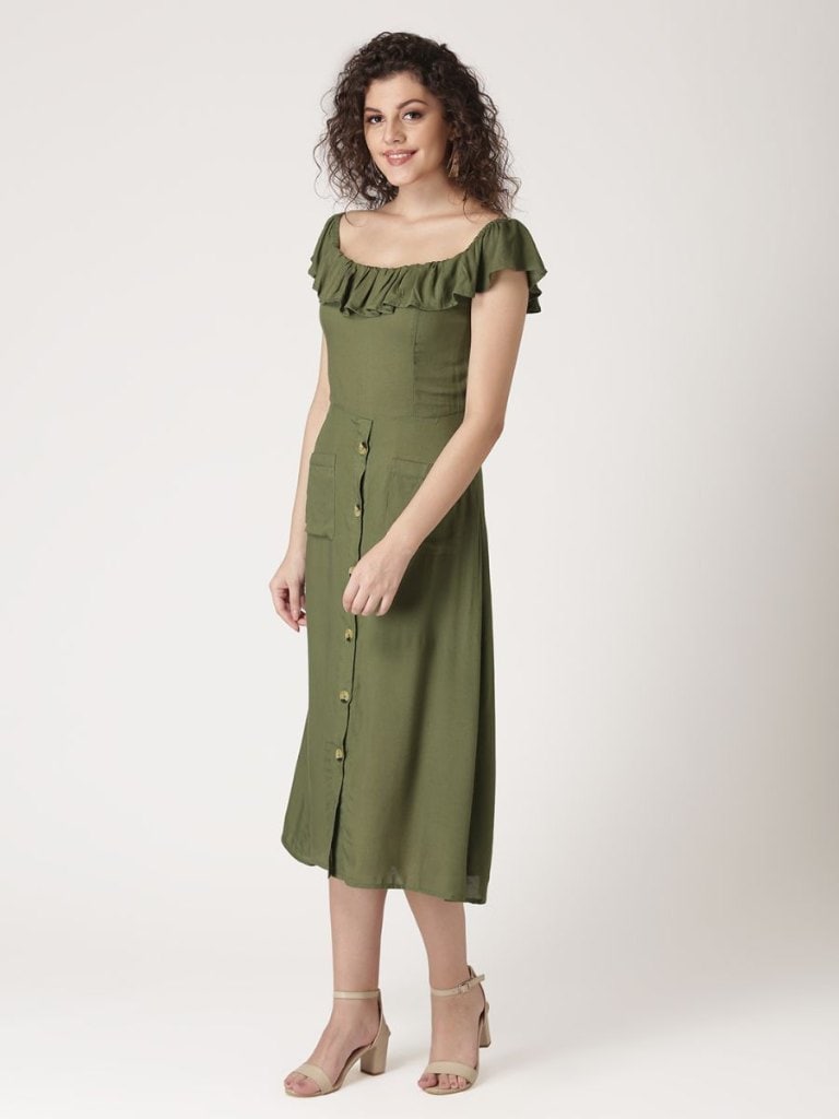 macys dark green dresses Made in USA Dark Olive green Infinity Dress Multiway Bridesmaid Dress Convertible Made in USA main image 1