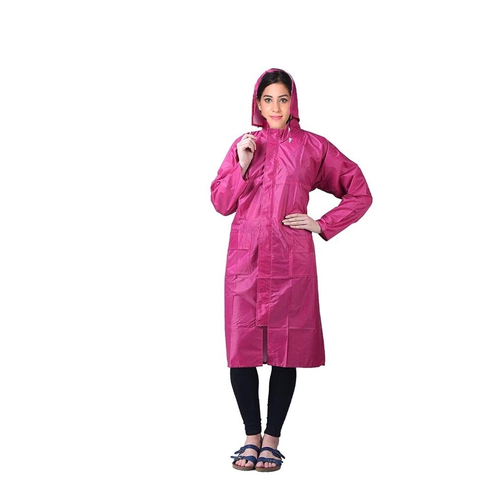 HOT Justdial Tropical Rainwear Women Pink Lady Raincoats In