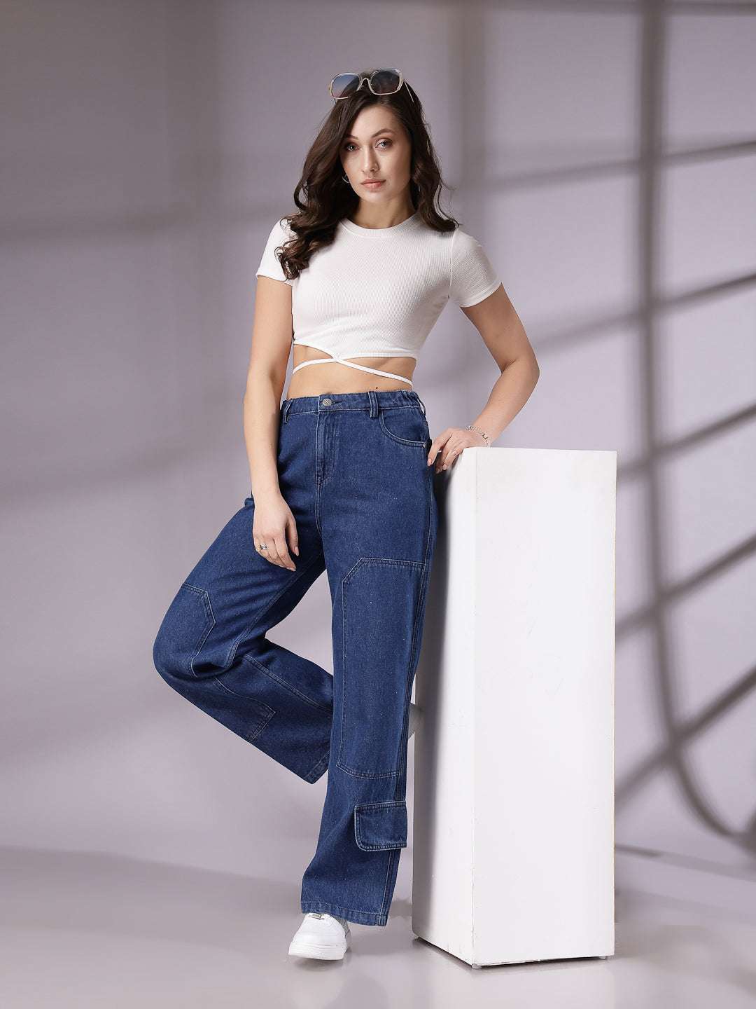 Women's Denim Oversized Fit Jeans Blue (S to XL) in Ludhiana at