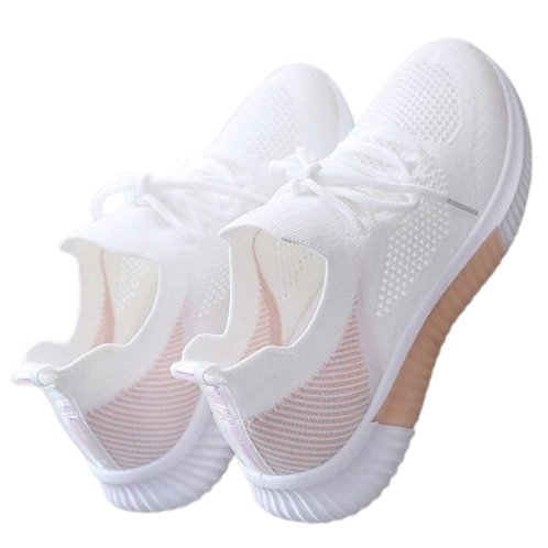 Women's PU Lace Up Sport Shoes White (Size To 10) in Agra at