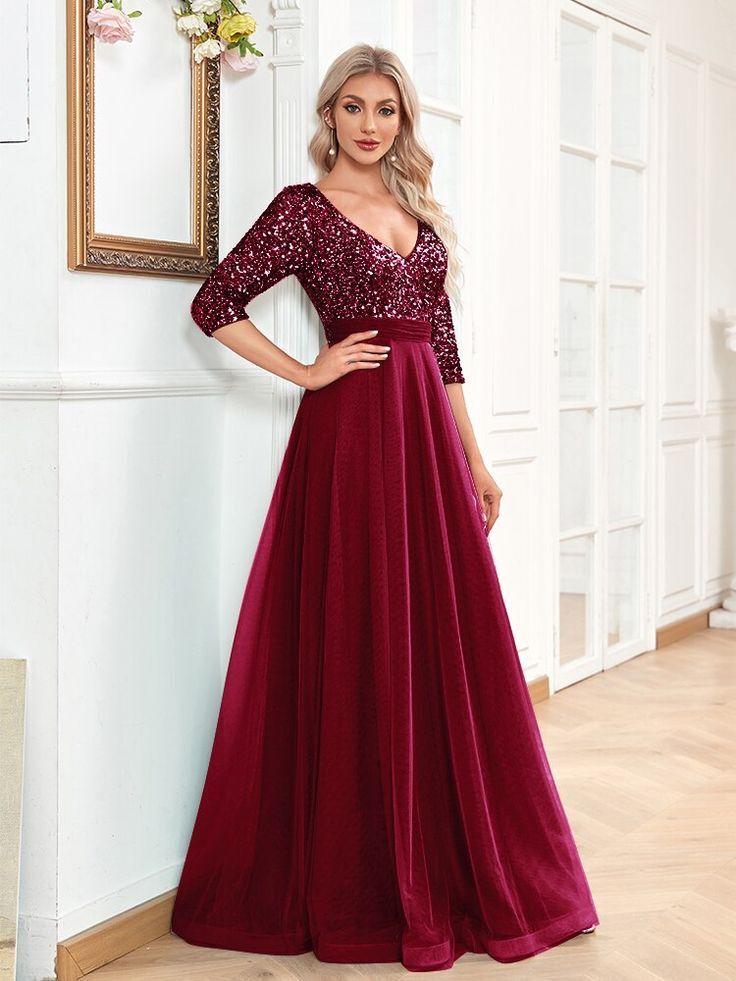 Women's Satin Gowns Maroon (M) in Lucknow at ₹ 900 ₹ 2,000